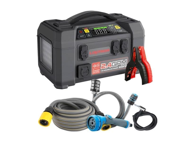 Lokithor AW401 startbooster / jump starter 2500A + powerbank 20000mAh + kompressor + ficklampa + power wash 5-i-1