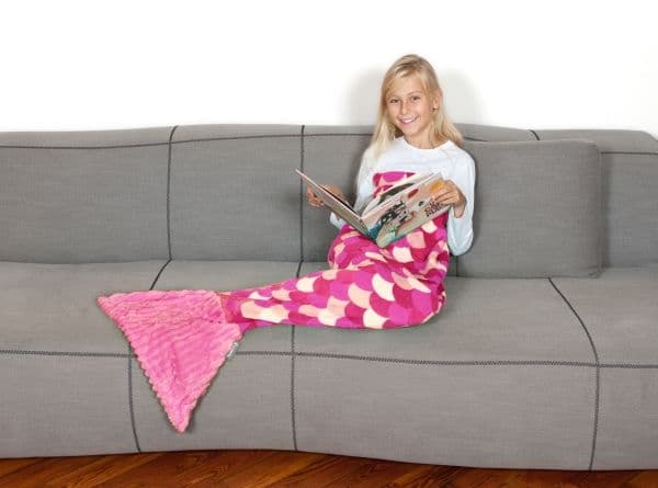 KANGURU Sirena Barnkläder Sjöjungfru Plaid/Täcke Rosa