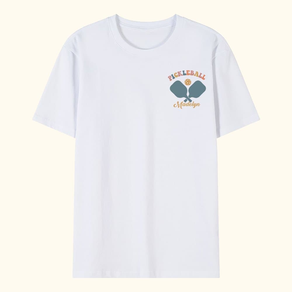 Personlig Pickleball Paddles In My Pickleball Era Crewneck T-Shirt Sweatshirt med namn Bollspel Födelsedagspresent för Pickleballälskare