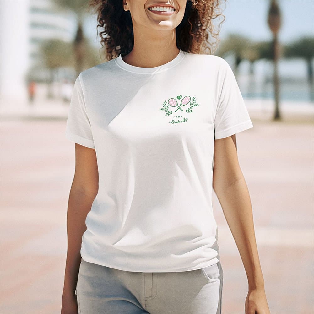 Personlig Retro Tennisracket Unisex T-Shirt Sweatshirt Hoodie med namn Match Day Födelsedagspresent för tennisälskare Coach