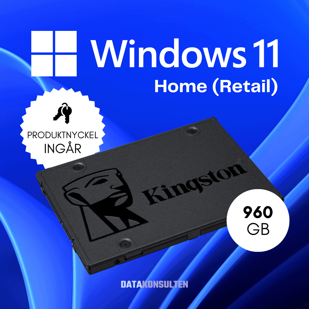 Windows 11 Home (SSD disk) + Retail Licens - 960 GB