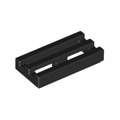 LEGO Radiator Grille 1x2 Svart B3682-241226
