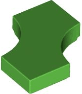 LEGO Tile 2x2 W. Cut Out Klargrön 6542391-B2621