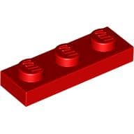 LEGO Plate 1x3 Röd B3777-362321