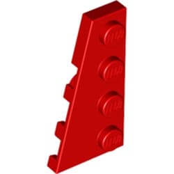 LEGO Left Plate W. Angle 2x4 Röd B3351-4161329