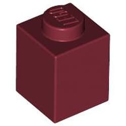 LEGO Brick 1x1 Mörkröd B0075-4541376