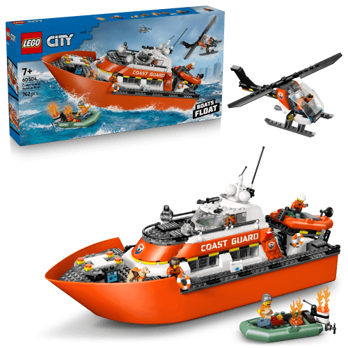LEGO City Kustbevakningens räddningsbåt och helikopter 60504