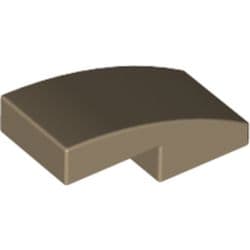 LEGO Plate W. Bow 1x2x2/3 Mörkbeige B1807-6101254
