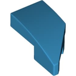 LEGO Left Plate 1x2 W. Bow 45 Deg. Cut Mörk Azur B0840-6211418