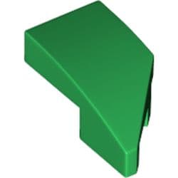 LEGO Left Plate 1x2 W. Bow 45 Deg. Cut Grön B3414-6290602