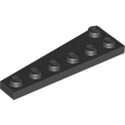LEGO Right Plate 2x6 9 Deg. Svart B2600-6344428