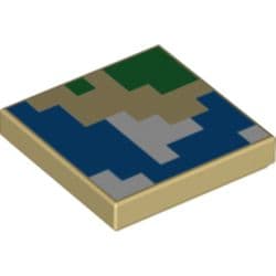 LEGO Minecraft Karta Flat Tile 2x2 Beige R1559-6385114