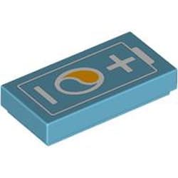 LEGO Flat Tile 1x2 Batteri No.364 Medium Azur R1604-6421752