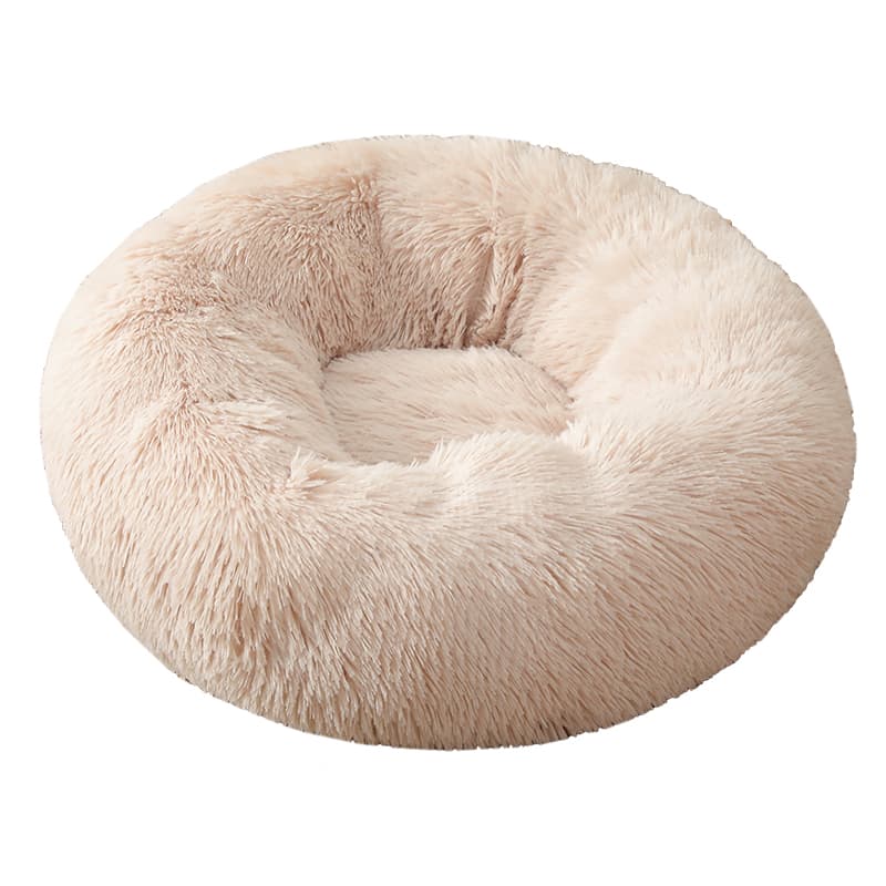 Fluffig Hundbädd Motverkar Stress och Oro - Mysig Hundsäng - Beige,  100cm