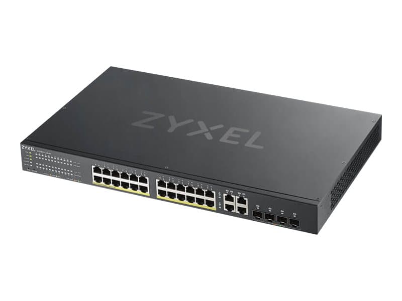 Zyxel GS1920-24HPv2 - Switch - smart - 24 x 10/100/1000 (PoE+) + 4 x kombinations-Gigabit SFP + 4 x 10/100/1000 - rackmonterbar - PoE+ (375 W)