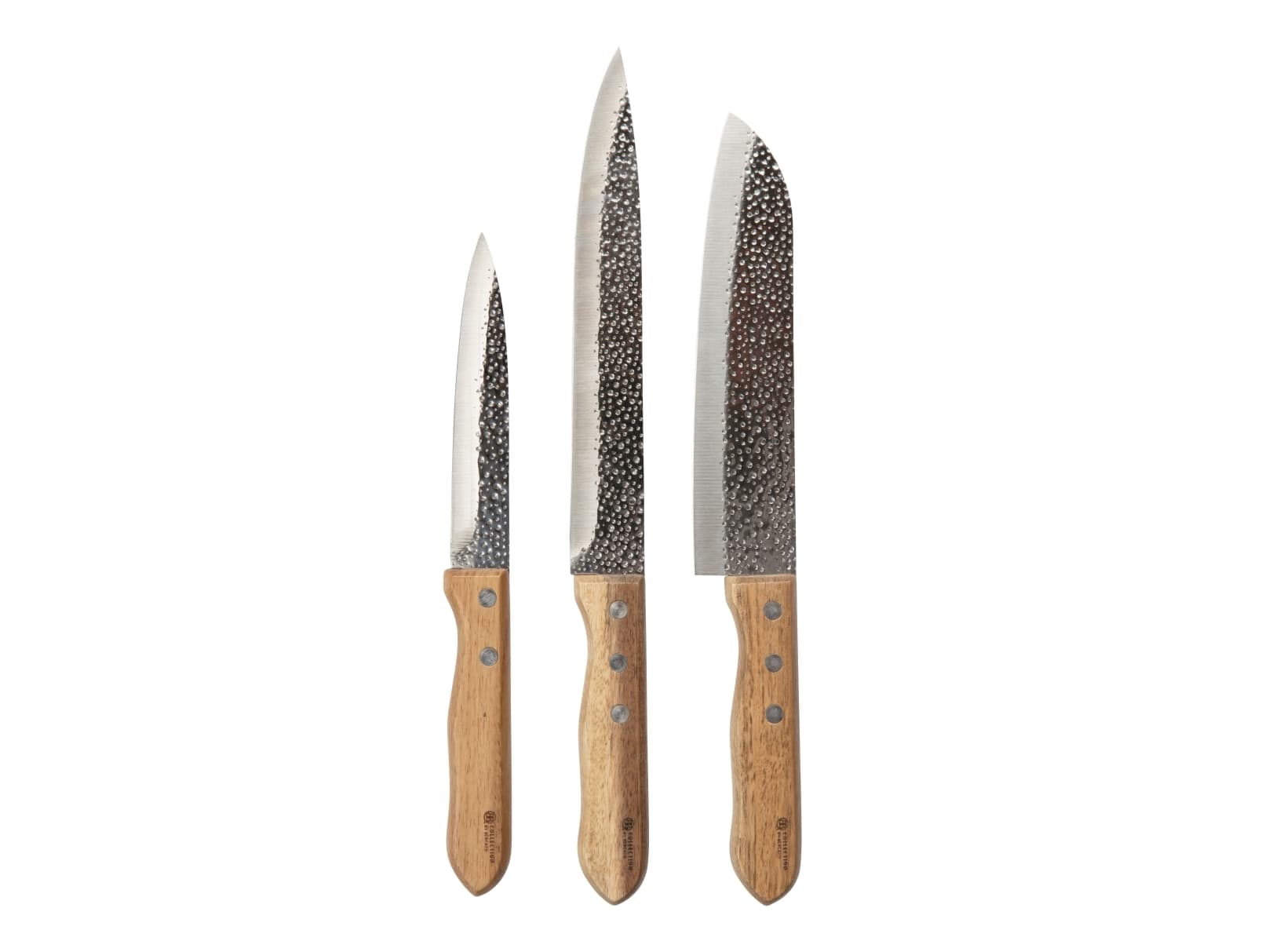 Dekodonia knivset by Bercato - 25,5 cm, 30,5 cm, 32,5 cm - rostfritt stål, akaciaträ