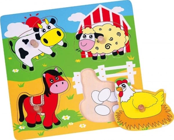 Viga Toys träpussel – byggleksakssats med överraskning