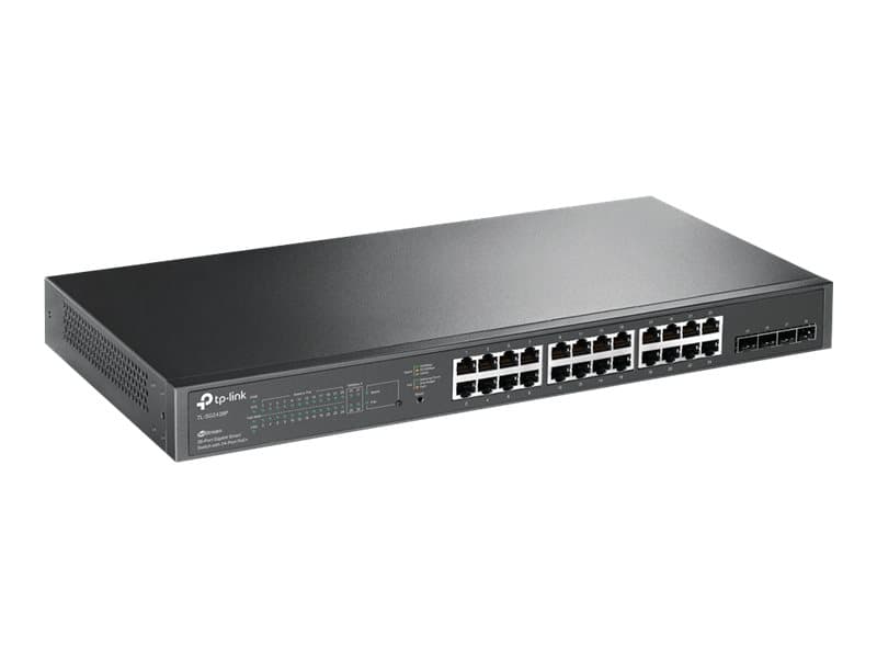 TP-Link JetStream TL-SG2428P - Switch - smart - 24 x 10/100/1000 (PoE+) + 4 x SFP - rackmonterbar - PoE+ (250 W)