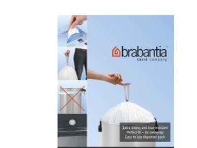 Brabantia Size H - Sopkorgsinsats - dragsnöre - HDPE (high-density polyethylene) - vit - paket med 30