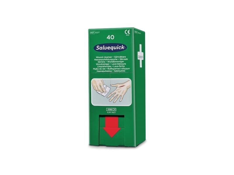 Sårrenseservietter Salvequick, refill, pakke a 40 stk.