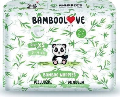 Bamboolove blöjor med bambufiber XS, 2–4 kg, 27 st.