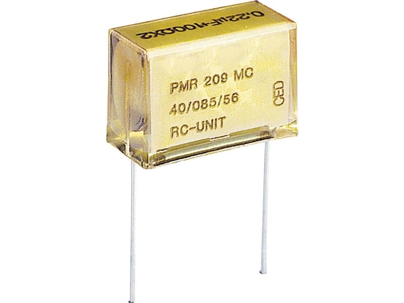Kemet PMR209MC6100M100R30 störningsdämpande kondensator PMR, radial 0,1 µF, 250 V AC/630 V DC, 20 %, 1 st