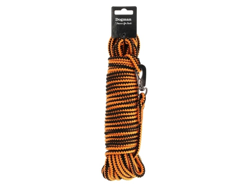 Dogman Spårlina Iris Flätad Orange 15m 15m