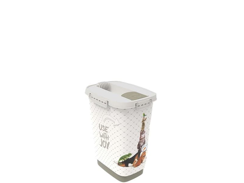 Rotho Cody, Förvaringsbehållare för djurfoder, Plast, Beige, Grå, Mönstrad, Fristående, 10 l
