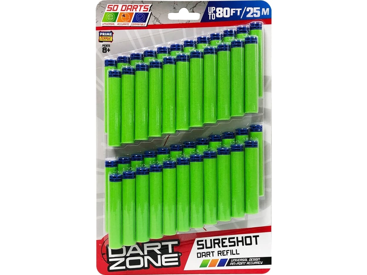 DART ZONE DARTS 50 REFILL PACK