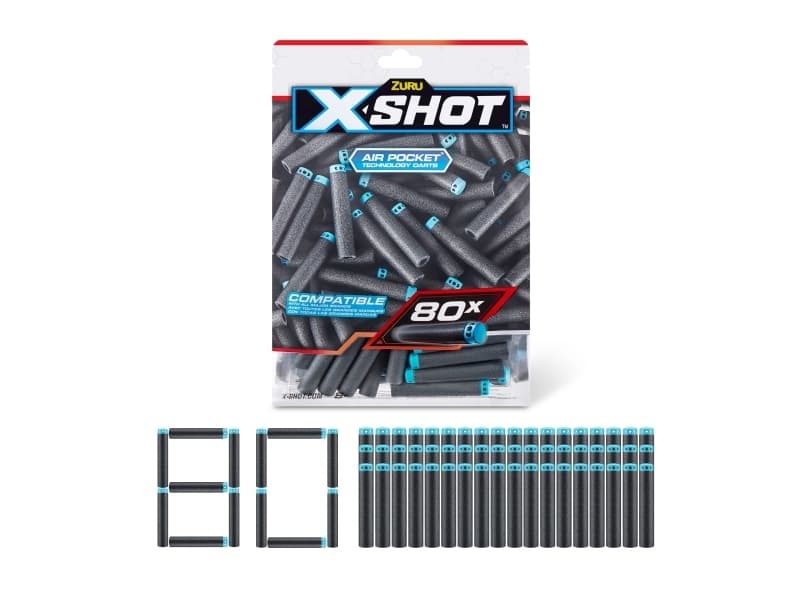 X-Shot Excel 80PK Refill Darts Foilbag