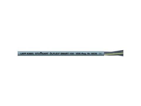 Lapp ÖLFLEX Smart 108, 1 mm ², Grå, PVC, 48 kg/km, 94 kg/km, 4000 V