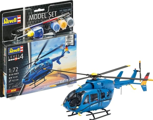 Helikoptermodell att limma 1:72 63877 Eurocopter EC 145 Builders' Choice Revell