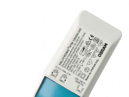 Osram HTM 105/230…240, Elektronisk transformator till belysning, Blå, Vit, 230 - 240 V, 11.4 V, 50 - 60 hz, 10,8 cm