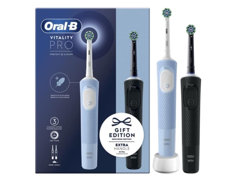 Oral-B Vitality Pro Duo eltandborsteset - Blå & Svart