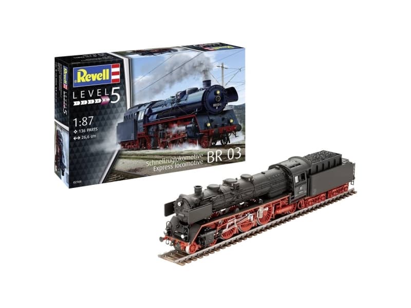 Revell 02166 snabbågslokomotiv BR03 lokomotivbyggsats 1:87