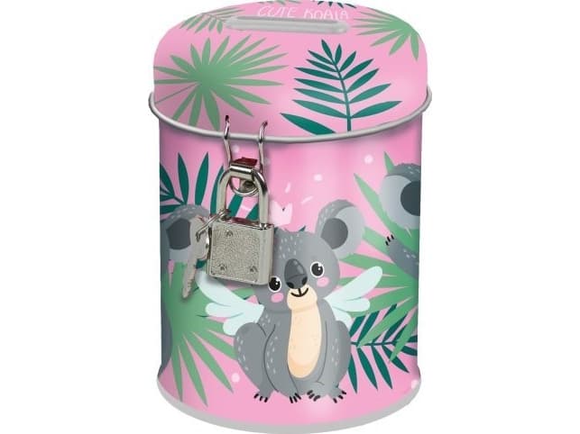 Derform sparbössa i metall med lock - KOALA 10 (Derf Fol)
