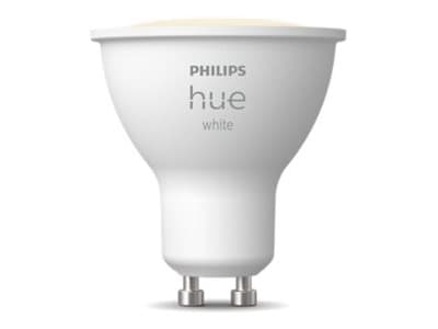 Philips Hue White - LED-spotlight - GU10 - 4.2 W - klass E - mjukt varmt vitt ljus - 2700 K