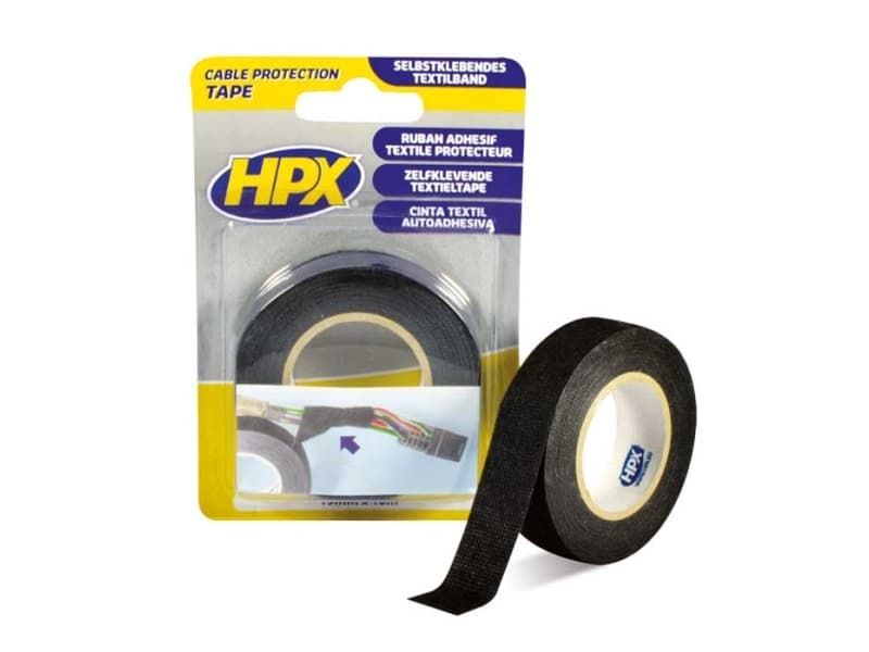 HPX kabelskyddstejp svart 19 mm x10 m