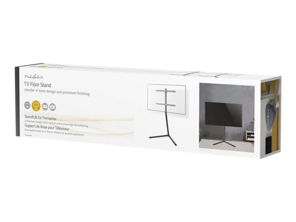 Nedis TVSM5250BK - Ställ - för TV - aluminium, stål - svart - skärmstorlek: 49-70 - golvstående