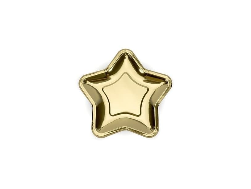 Papperstallrikar metallic guld