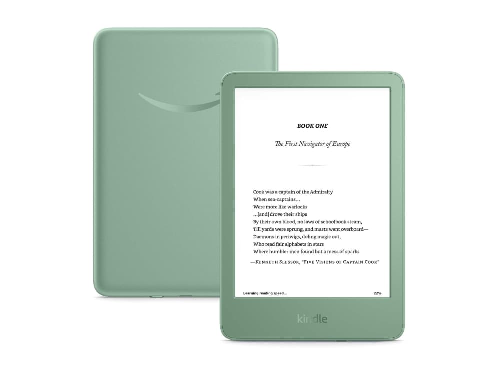 Amazon Kindle - 11:e generation - eBook-läsare - 16 GB - 6 monokrom - pekskärm - Bluetooth, Wi-Fi - matcha - annonser stöds på låsskärm