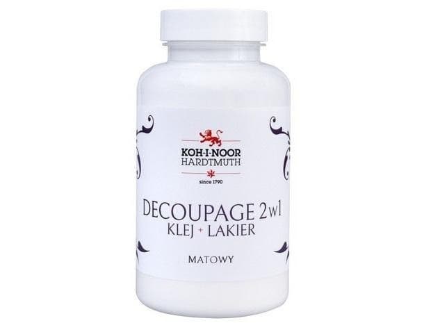 Lim 2-i-1 med decoupage-lack matt 200 ml