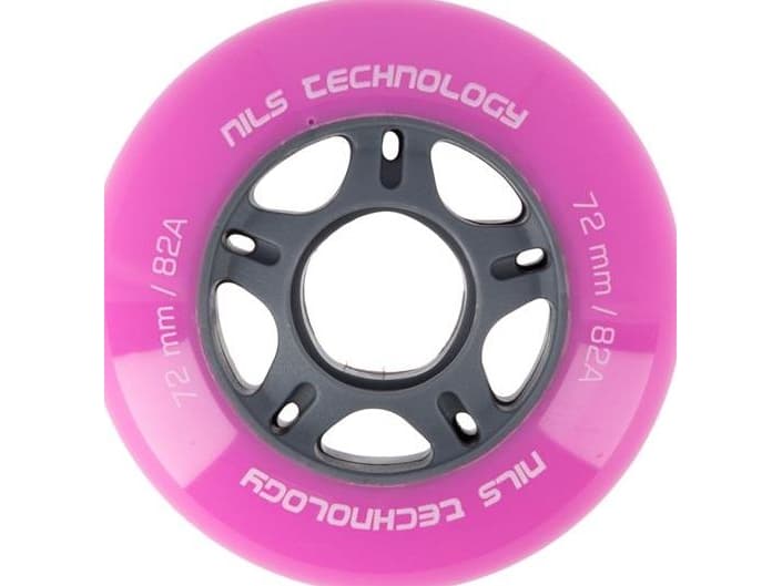 Nils Extreme PU hjul 72x24 82A rosa (4 st) NILS EXTREME