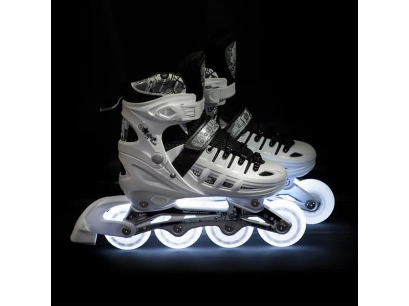 Nils Extreme NH10905 rullskridskor med utbytbar platta, justerbara vita stl. 35-38