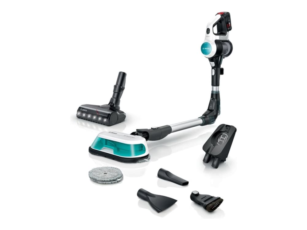 Bosch Unlimited 7 ProHygienic Aqua BCS71HYG2 - Dammsugare - skaft/handhållen (2-i-1) - utan påse - sladdlös - vit - 1 batteri, laddare medföljer