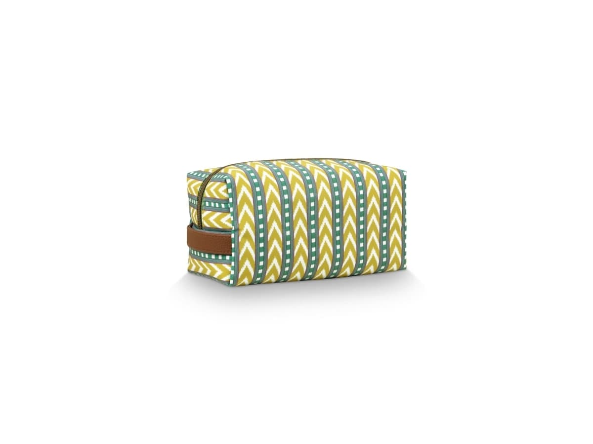 PIP Studio Coco Cosmetic Bag Medium Samba Stripe Lime 21.5x10x10.5cm
