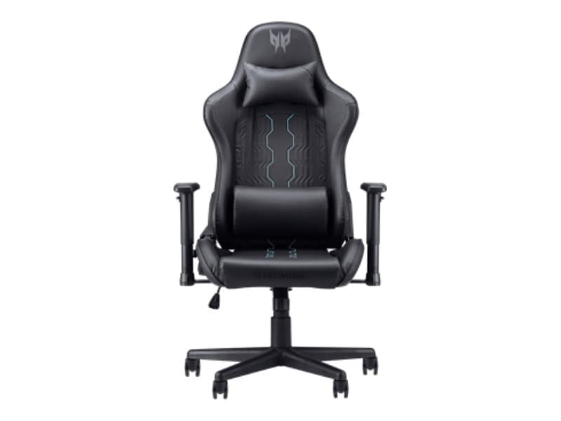 Acer Predator PGC330 - Spelstol - ergonomisk - armstöd - T-formad - svängtapp - polyuretanläder - svart med blå detaljer - för Nitro KG241Y X3,