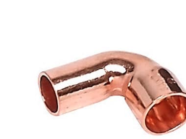 Vinkel 90° 22 mm - med muff och slät ände