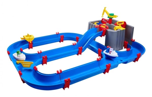 Aquaplay Harbour, Set med vattenleksaker, 3 Šr, Blå, Grå