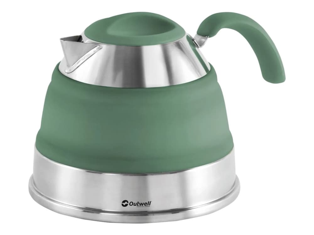 Outwell Collaps - Vattenkokare med lock - 16.5 diameter x 14.5 cm - 1.5 L - shadow green